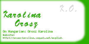 karolina orosz business card